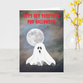Laten we samenkomen voor Halloween. Kaart (Gele Bloem)