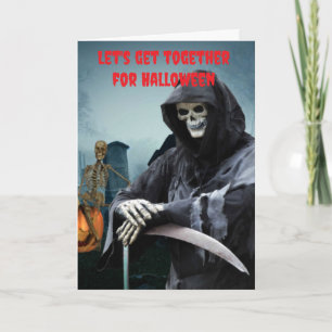 Laten we samenkomen voor Halloween. Kaart