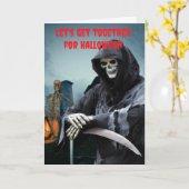 Laten we samenkomen voor Halloween. Kaart (Gele Bloem)