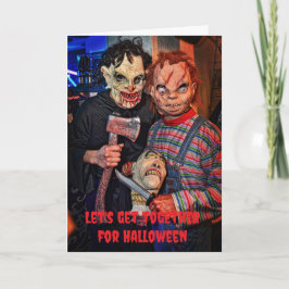 Laten we samenkomen voor Halloween. Kaart