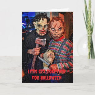 Laten we samenkomen voor Halloween. Kaart