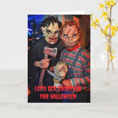 Laten we samenkomen voor Halloween. Kaart (Gele Bloem)