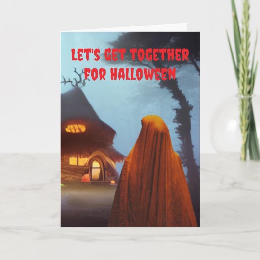 Laten we samenkomen voor Halloween. Kaart (Voorkant)