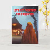 Laten we samenkomen voor Halloween. Kaart (Gele Bloem)