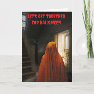 Laten we samenkomen voor Halloween. Kaart