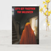 Laten we samenkomen voor Halloween. Kaart (Gele Bloem)