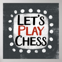 Laten we schaak Poster Wall Art spelen