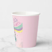 Laten we schaats l Regenboog retro Groovy Pink Papieren Bekers (Links)