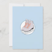 Laten we Schaats meisjes blauw-ijs-Skating Birthda Kaart (Achterkant)