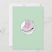 Laten we Schaats meisjes Mint Ice-Skating Birthday Kaart (Achterkant)