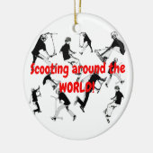 Laten we Schaats! - Stunt Scooter Fun Keramisch Ornament (Links)