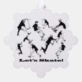 Laten we Schaats! - Stunt Scooter Fun Ornament Kaart (Achterkant)
