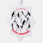 Laten we Schaats! - Stunt Scooter Fun Ornament Kaart (Links)