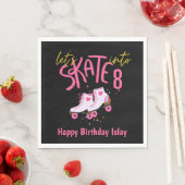 Laten we Schaatsen in acht verjaardagspapier serve Servet (Insitu)