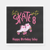 Laten we Schaatsen in acht verjaardagspapier serve Servet (Voorkant)