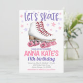 Laten we Schaatsen Rolschaatsen Verjaardag Kaart (Staand voorkant)