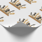 Laten we schaken cadeaupapier (Hoek)