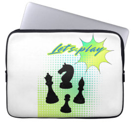 Laten we schaken laptop sleeve