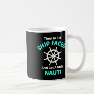 Laten we scheepsgezichten krijgen en nautisch zeil koffiemok