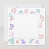 Laten we Schellabrate Seashell Onder het Zee Verja Bedankkaart (Achterkant)