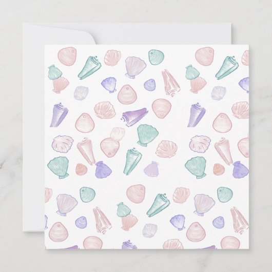 Laten we Schellabrate Seashell Onder het Zee Verja Kaart (Achterkant)