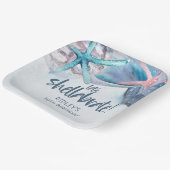 Laten we schellabreren zeesterschelpen strand verj papieren bordje (Gebogen)