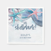 Laten we schellabreren zeesterschelpen strand verj servet (Voorkant)