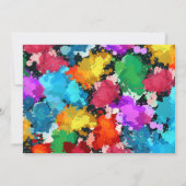 Laten we schilderen Art Verjaardagsfeest Zwart Fot Kaart (Achterkant)