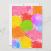 Laten we schilderen kunst verjaardagsfeestje wit kaart (Achterkant)