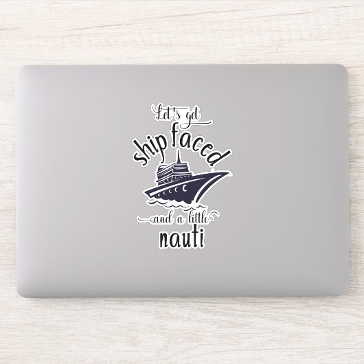Laten we schip geconfronteerd grappige cruise vaka sticker (Computer)
