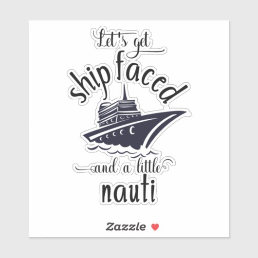 Laten we schip geconfronteerd grappige cruise vaka sticker (Vel)