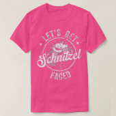 Laten we Schnitzel Faced Oktoberfest German Beer h T-shirt (Design voorkant)