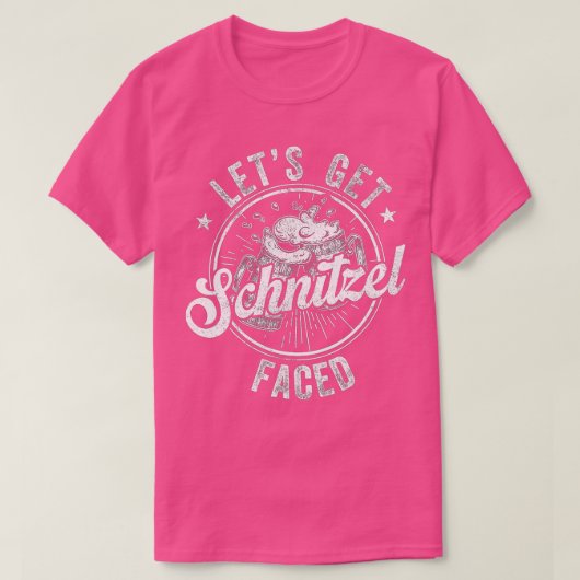 Laten we Schnitzel Faced Oktoberfest German Beer h T-shirt (Design voorkant)