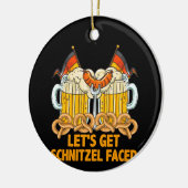 Laten we Schnitzel Faced Oktoberfest German halen Keramisch Ornament (Links)
