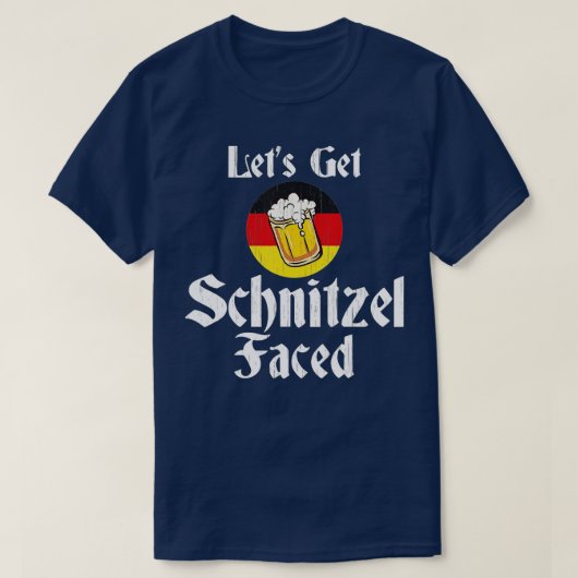 Laten we Schnitzel voor de Duitse bier Oktoberfest T-shirt (Design voorkant)