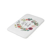 Laten we schone typografie bloemenkrans nr1 badmat (Gekanteld)