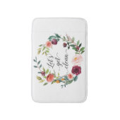 Laten we schone typografie bloemenkrans nr1 badmat (Voorkant Verticaal)