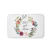 Laten we schone typografie bloemenkrans nr1 badmat (Voorkant)