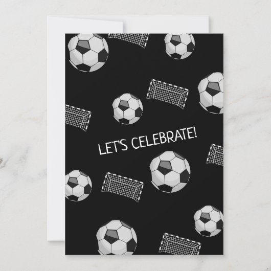 Laten we schoppen Het Zwart Rookie Voetbal 1e Verj Kaart (Achterkant)