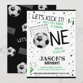 Laten we schoppen Het Zwart Rookie Voetbal 1e Verj Kaart (Voorkant / Achterkant)