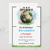 Laten we schoppen Voetbal Verjaardag uitnodiging (Voorkant / Achterkant)