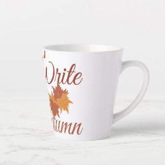 Laten we schrijven dat het herfst is latte mok