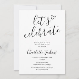 Laten we Script Heart Afstudeerfeest Vieren Kaart