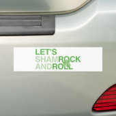 Laten we Shamrock en Roll Bumpersticker (Op auto)