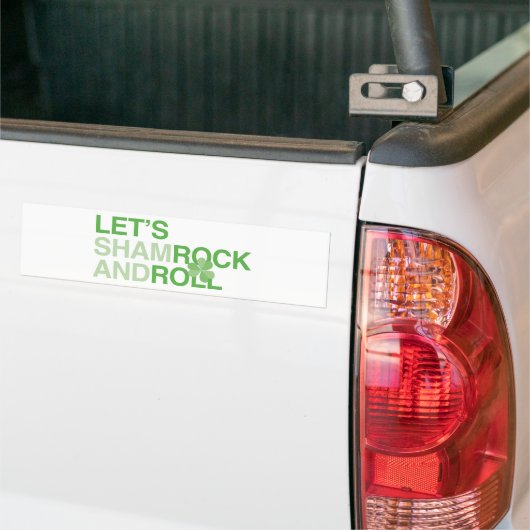 Laten we Shamrock en Roll Bumpersticker (Op Truck)