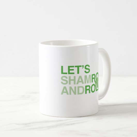 Laten we Shamrock en Roll Koffiemok (Voorkant rechts)