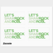 Laten we Shamrock en Roll Rechthoekige Sticker (Vel)