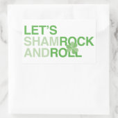 Laten we Shamrock en Roll Rechthoekige Sticker (Tas)