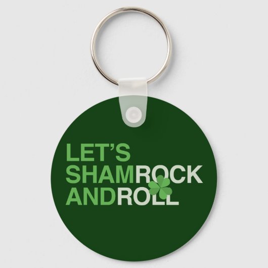 Laten we Shamrock en Roll Sleutelhanger (Voorkant)