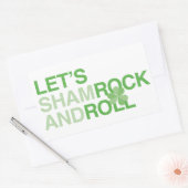 Laten we Shamrock en Rollen Rechthoekige Sticker (Envelop)